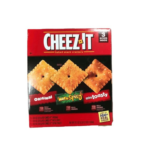 Cheez-It Baked Snack Crackers Variety, 3 Count - 12.4 oz each - ShelHealth.Com