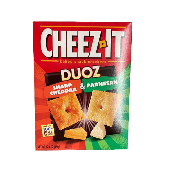 CheezIt DUOZ Cheese Crackers, Baked Snack Crackers, Cheddar and