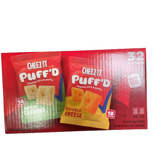 Cheez-It Cheez-It Puff'd Snacks, cheesy, airy & puffy, Variety Pack, 32 Pouches