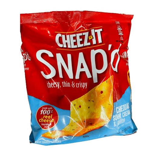 Cheez-It Cheez-It Snap'd Cheese Cracker Chips, Thin Crisps, Lunch Snacks, Cheddar Sour Cream Onion, 7.5 Oz
