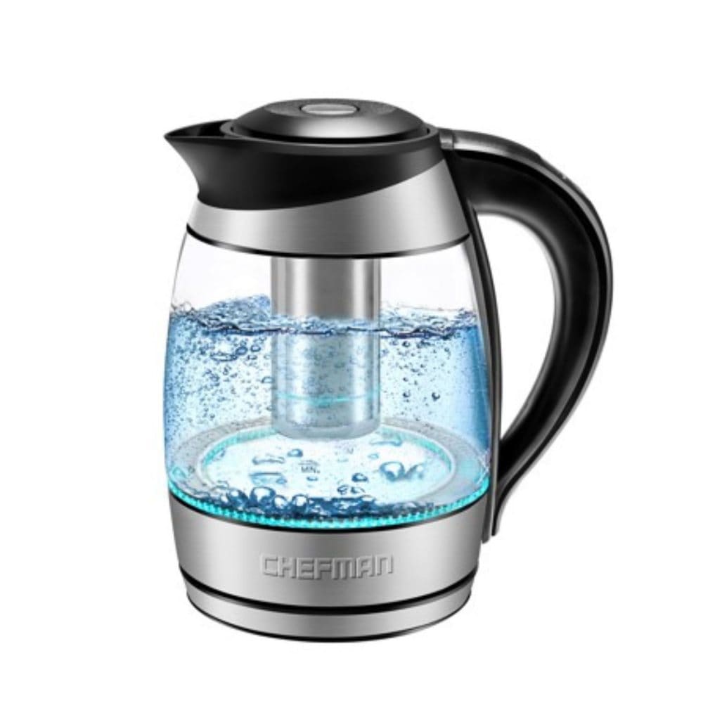 Chefman 1.8 Liter Electric Glass Kettle With Tea Infuser - Coffee Tea & Espresso Makers - Chefman