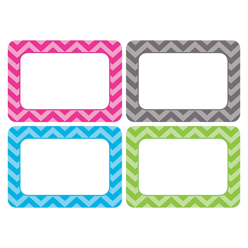 Chevron Name Tags - Multi Pack (Pack of 10) - Name Tags - Teacher Created Resources