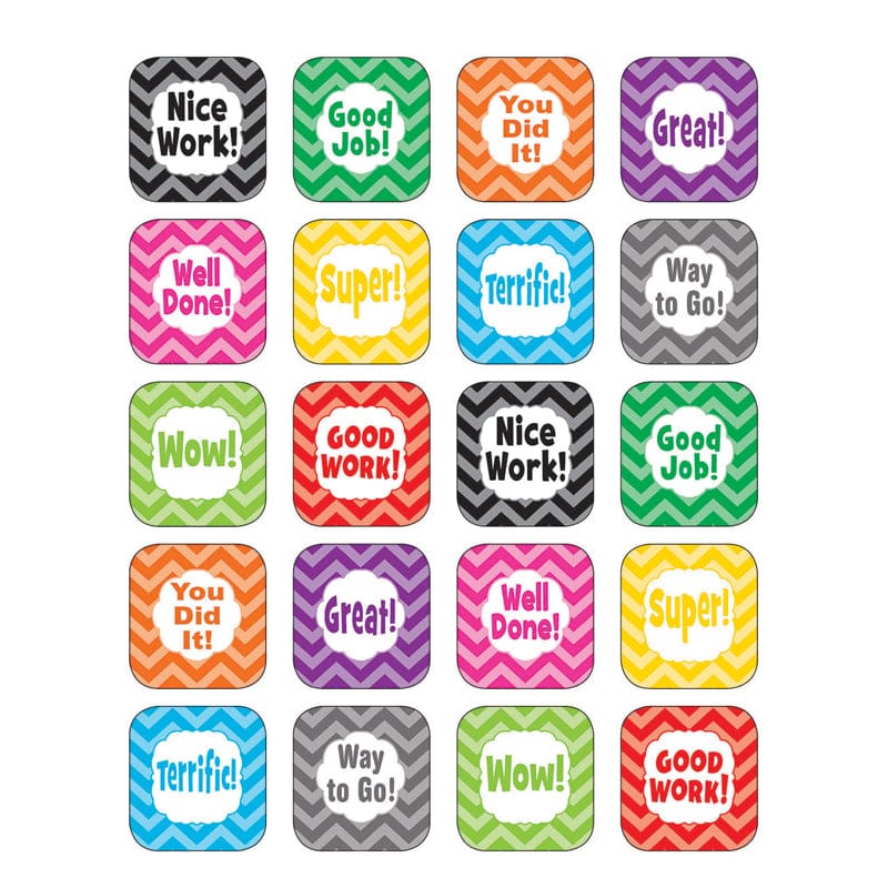 Chevron Stickers (Pack of 12) - Stickers - Teacher Created Resources