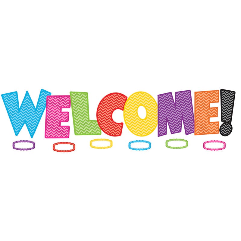 Chevron Welcome Bulletin Board (Pack of 3) - Classroom Theme - Teacher Created Resources