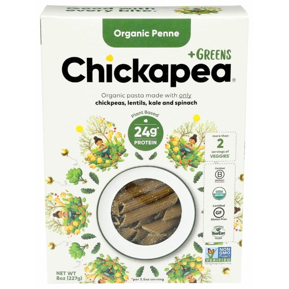 CHICKAPEA Chickapea Pasta Greens Penne, 8 Oz