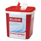 Chicopee S.u.d.s Bucket With Lid 7.5 X 7.5 X 8 Red/white 3/carton - Janitorial & Sanitation - Chicopee®