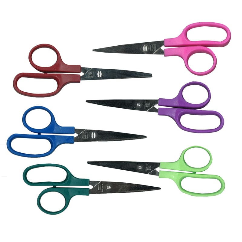Childrens Scissors 5In Pointed Asst Colors (Pack of 12) - Scissors - Charles Leonard