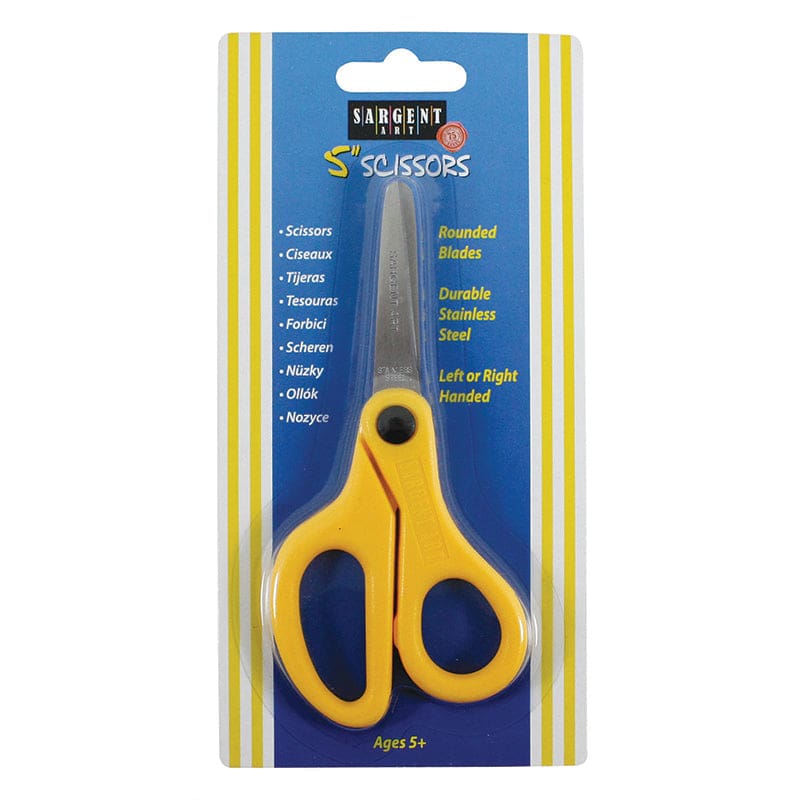 Childs Safety Scissors 5In Blunt Tip Left Or Right Handed (Pack of 12) - Scissors - Sargent Art Inc.