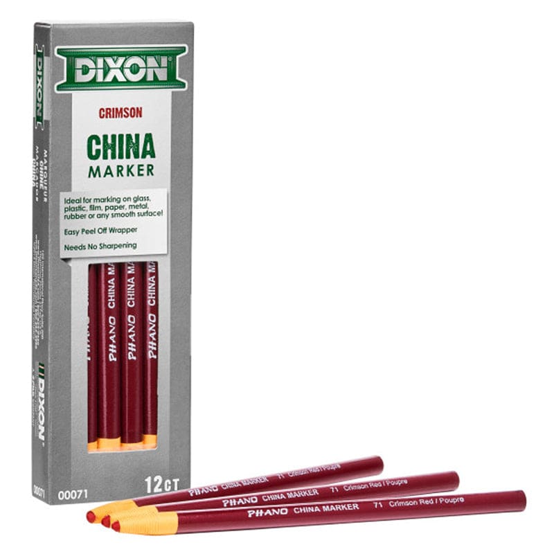China Markers Crimson Red 12Pk (Pack of 6) - Markers - Dixon Ticonderoga Company