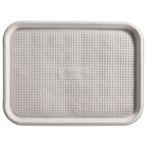 Chinet Savaday Molded Fiber Flat Food Tray 1-compartment 16 X 12 White Paper 200/carton - Food Service - Chinet®