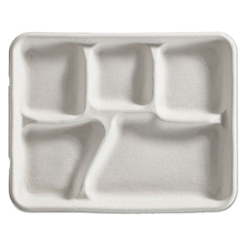 Chinet Savaday Molded Fiber Food Trays 1-compartment 14 X 18 White Paper 100/carton - Food Service - Chinet®