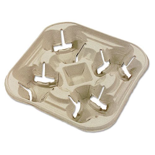 Chinet Strongholder Molded Fiber Cup Tray 8 Oz To 22 Oz Four Cups White 300/carton - Food Service - Chinet®