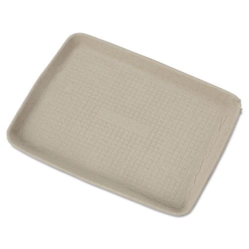 Chinet Strongholder Molded Fiber Food Trays 1-compartment 9 X 12 X 1 Beige Paper 250/carton - Food Service - Chinet®