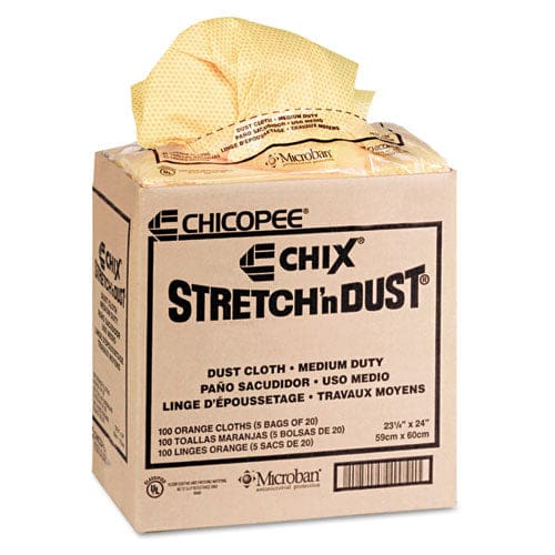 Chix Stretch ’n Dust Cloths 23.25 X 24 Orange/yellow 20/bag 5 Bags/carton - Janitorial & Sanitation - Chix®