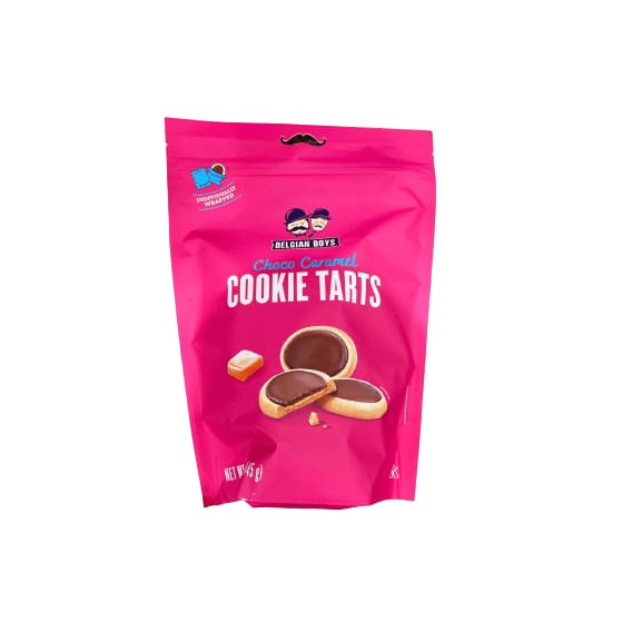 Choco Choco Caramel Cookie Tarts by Belgian Boys, Authentic European Treats, Non-GMO, 15.7 oz.