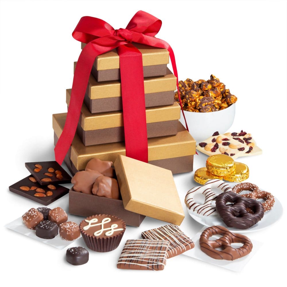 Chocolate Indulgence Deluxe Gift Tower - Gift Towers - Chocolate Indulgence