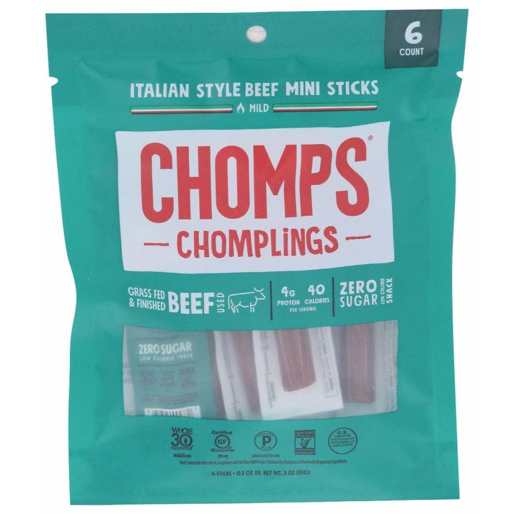CHOMPS Chomps Italian Style Beef Chomplings 6Ct, 3 Oz