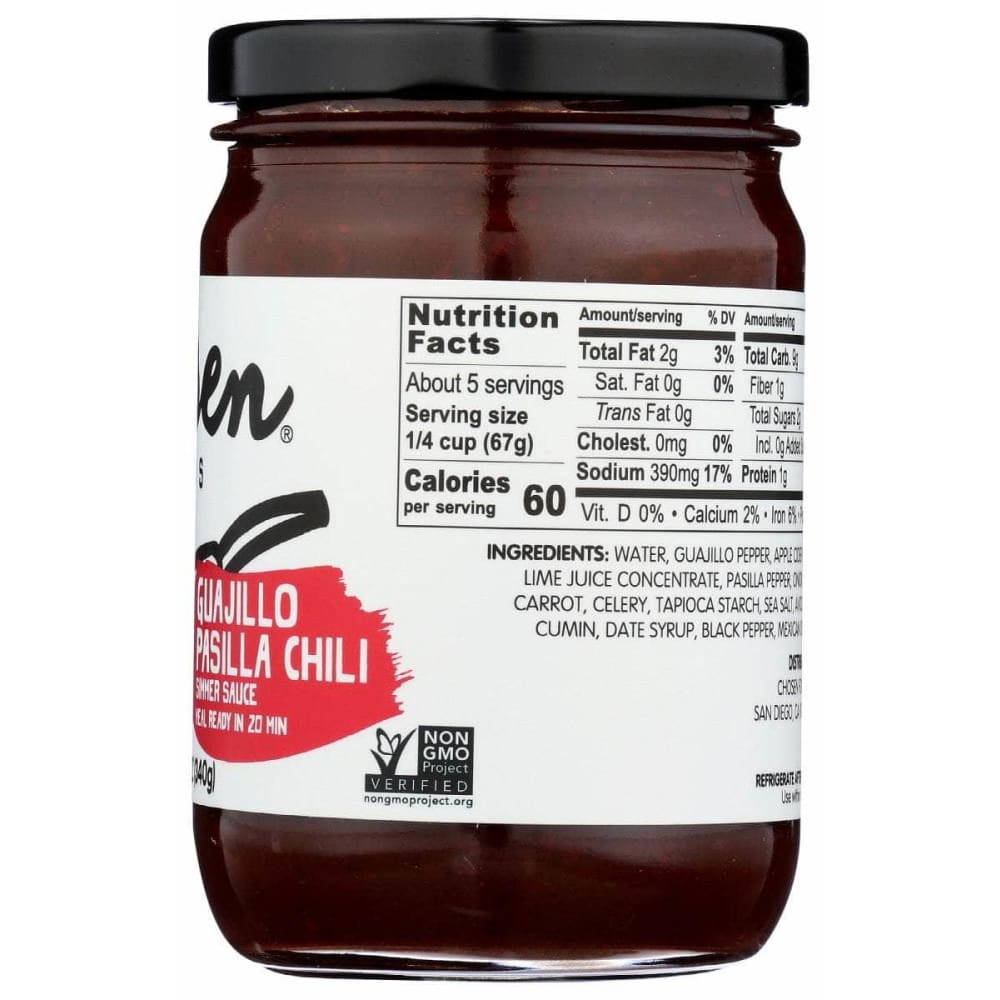 CHOSEN FOODS Chosen Foods Sauce Simmer Gaujillo Chl, 12 Oz