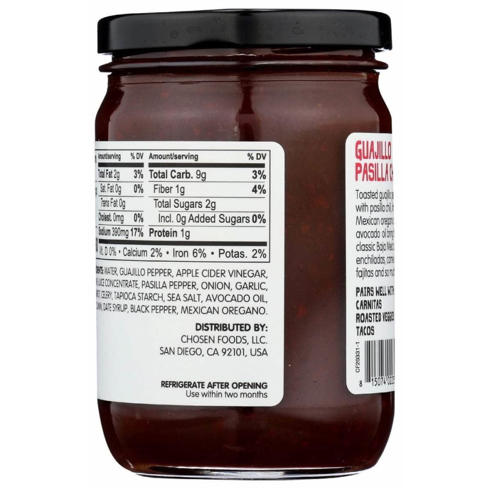 CHOSEN FOODS Chosen Foods Sauce Simmer Gaujillo Chl, 12 Oz