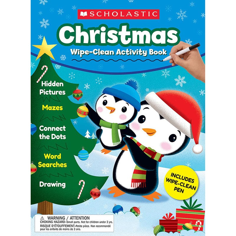 Christmas Wipe-Clean Activity Book (Pack of 6) - Holiday/Seasonal - Scholastic Teaching Resources