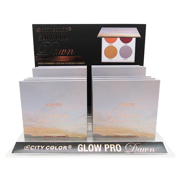 CITY COLOR Glow Pro Dawn Highlighting Palette Display Set, 12 Pieces