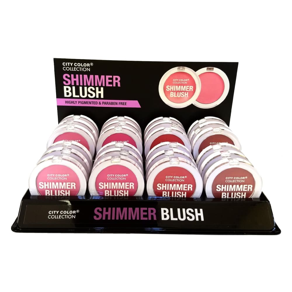 CITY COLOR Shimmer Blush Display Case Set 24 Pieces