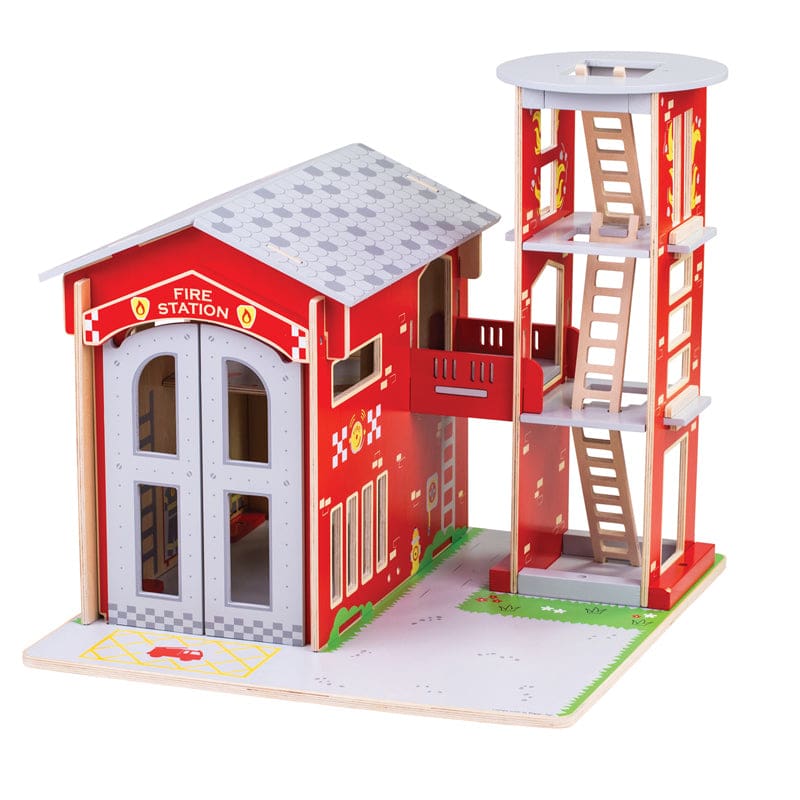 City Fire Station Playset - Toys - Bigjigs Toys