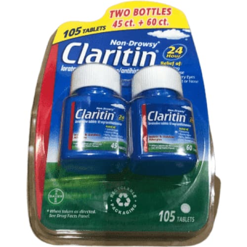 Claritin 10 mg. Non-Drowsy 24 Hour, 105 Tablets - ShelHealth.Com