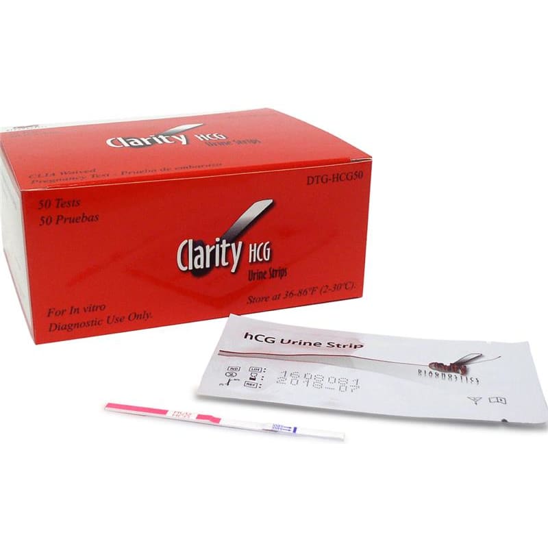 Clarity Diagnostics Hcg Pregnancy Urine Test Strip Bx25 Box of 25 - Item Detail - Clarity Diagnostics