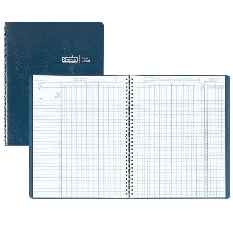 Class Record Book 9-10 Week Grading Period Blue Simulated Leather (Pack of 3) - Plan & Record Books - House Of Doolittle