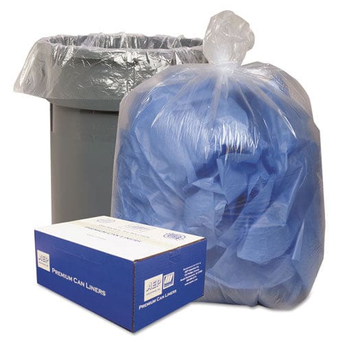 Classic Clear Linear Low-density Can Liners 10 Gal 0.6 Mil 24 X 23 Clear 25 Bags/roll 20 Rolls/carton - Janitorial & Sanitation - Classic