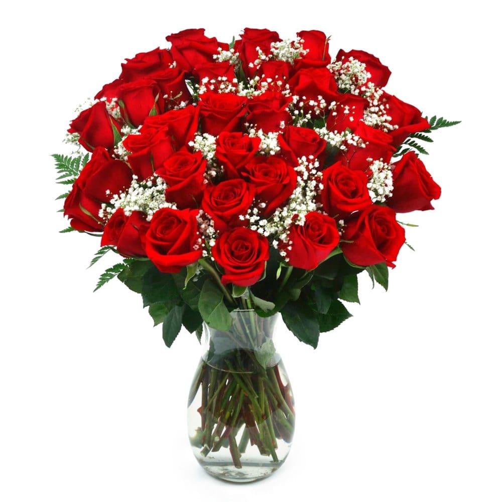 Classic Red Rose Bouquet (36 stem) - Seasonal Flowers - Classic
