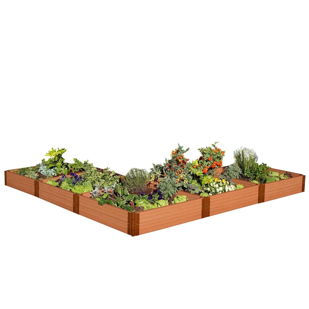 Classic Sienna Raised Garden Bed ’L’ Shaped 12’ x 12’ x 11 - 1 Profile - Flower Beds & Planters - Classic Sienna
