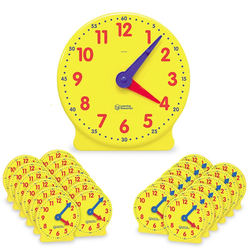 Classroom Clock Kit 2094 & 24 Mini Clocks - Time - Learning Resources