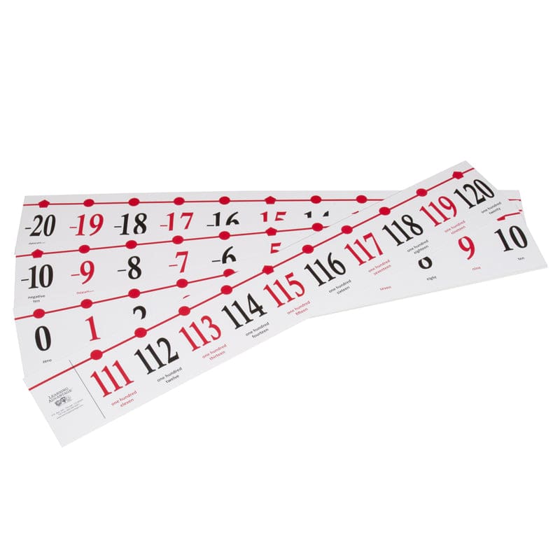 Classroom Number Line -20 To 120 With Words (Pack of 2) - Number Lines - Learning Advantage