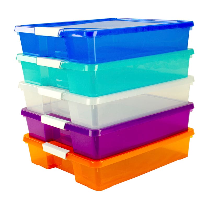 Classroom Project Box Set Of 5 Assorted Colors - Storage Containers - Storex Industries
