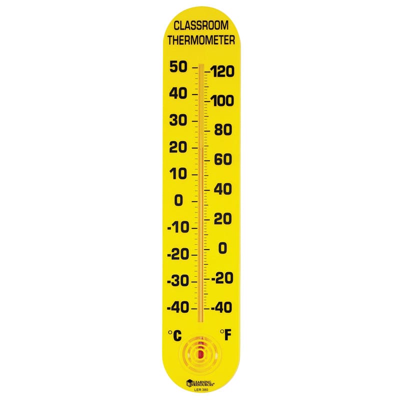 Classroom Thermometer 15H X 3W Fahrenheit/Celsius (Pack of 6) - Weather - Learning Resources