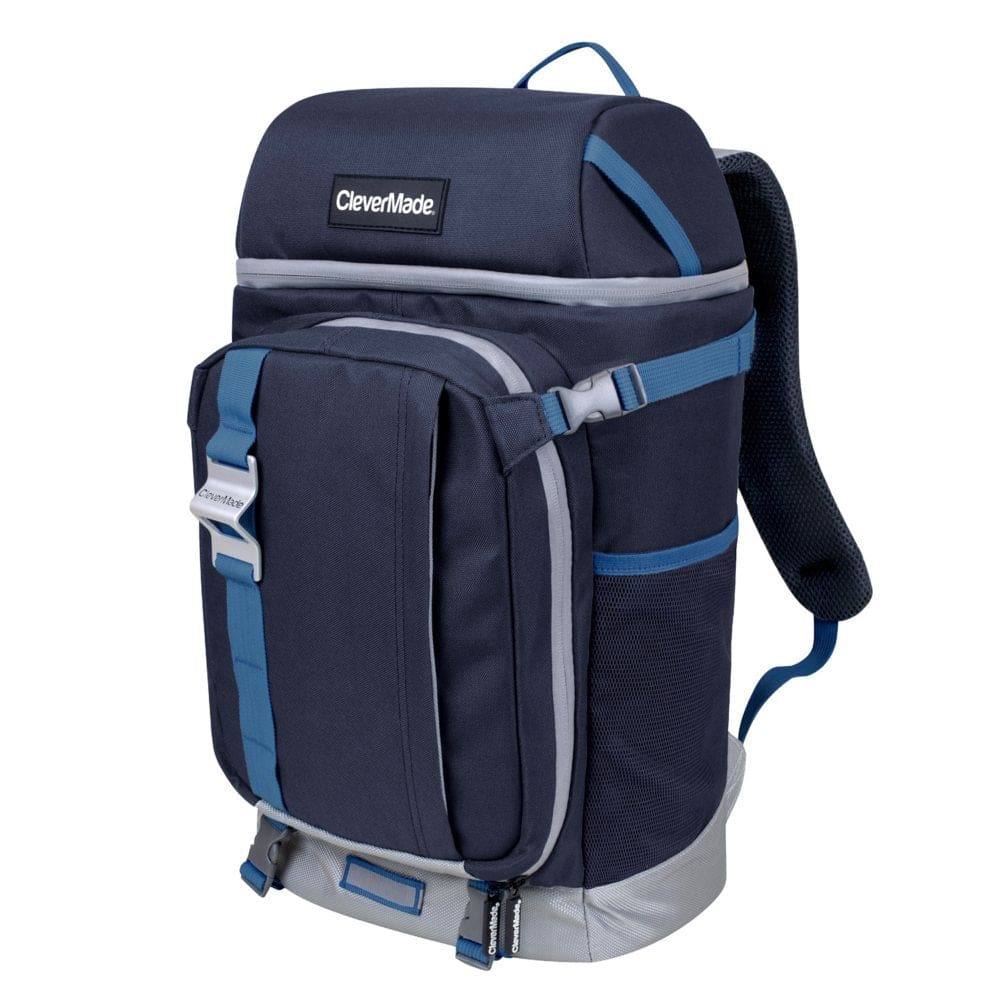 CleverMade Cardiff 24-Can Backpack Cooler Navy/Neptune Blue - Luggage & Travel Accessories - CleverMade
