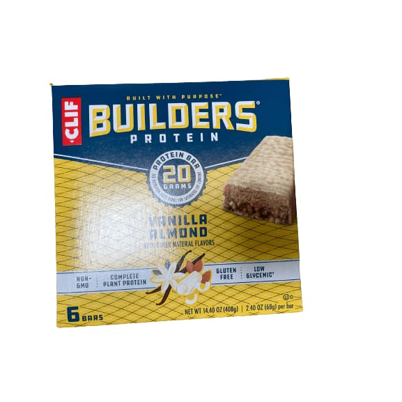 Clif Bar CLIF Builders Protein Bars, Gluten Free, 20g Protein, Multiple Choice Flavor, 6 Ct,