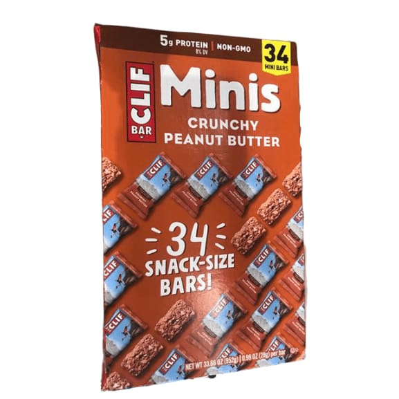 Clif Crunchy Peanut Butter Minis, 34 Bars - ShelHealth.Com