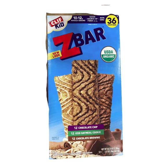 Clif Kid Organic Z Bar - Variety Pack - 1.27 oz - 36 count - ShelHealth.Com