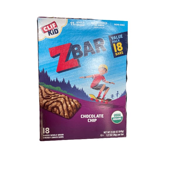 CLIF Kid Zbar CLIF Kid Zbar Organic Granola Bars, Kids Snacks, Multiple Choice Flavor, 18 Ct, 1.27 oz