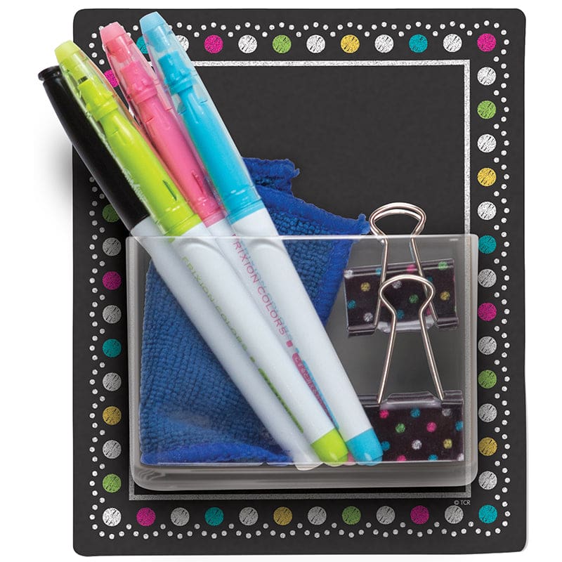 Clingy Thingies Storage Pocket Chalkboard Brights (Pack of 8) - Organizer Pockets - Teacher Created Resources
