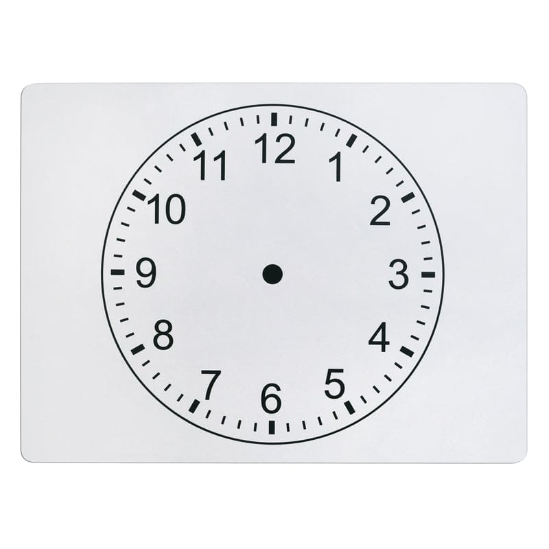 Clockface Whiteboard 25Pk - Time - Dixon Ticonderoga Co - Pacon