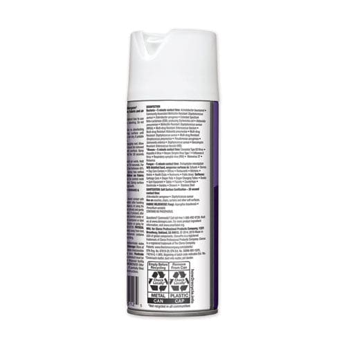 Clorox 4 In One Disinfectant And Sanitizer Lavender 14 Oz Aerosol Spray 12/carton - School Supplies - Clorox®