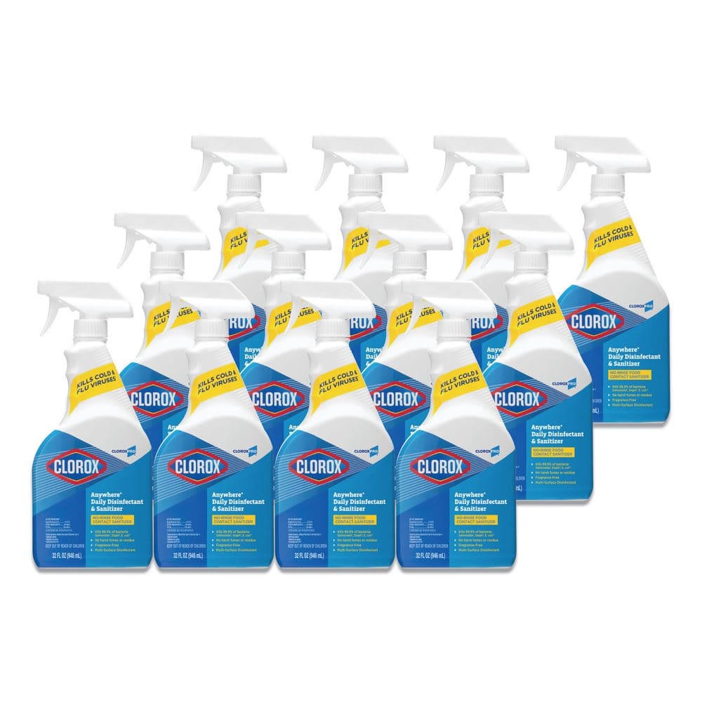 Clorox Anywhere Daily Disinfectant & Sanitizing Spray (32 fl. oz. 12 ct.) - Cleaning Supplies - Clorox Anywhere