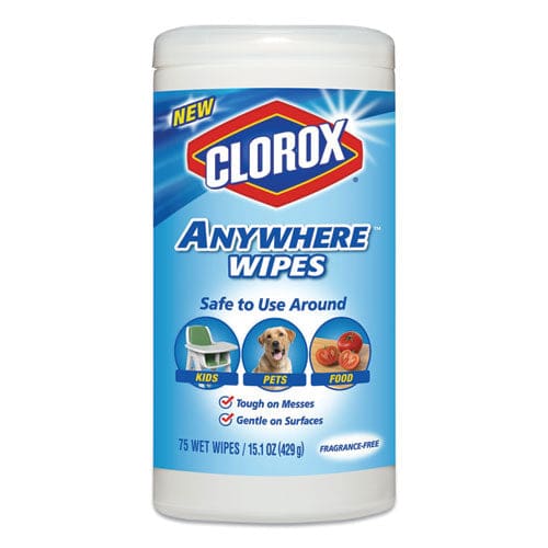 Clorox Disinfecting Wipes 7 X 7.75 Crisp Lemon 75/canister 6 Canisters/carton - School Supplies - Clorox®