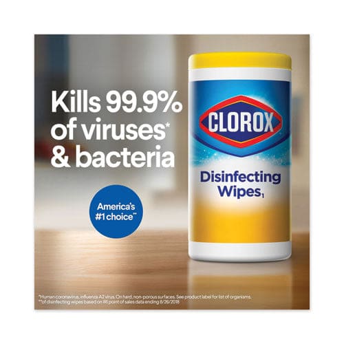 Clorox Disinfecting Wipes 7 X 8 Fresh Scent/citrus Blend 35/canister 3/pack 5 Packs/carton - School Supplies - Clorox®