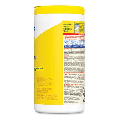 Clorox Disinfecting Wipes 7 X 8 Lemon Fresh 75/canister - School Supplies - Clorox®