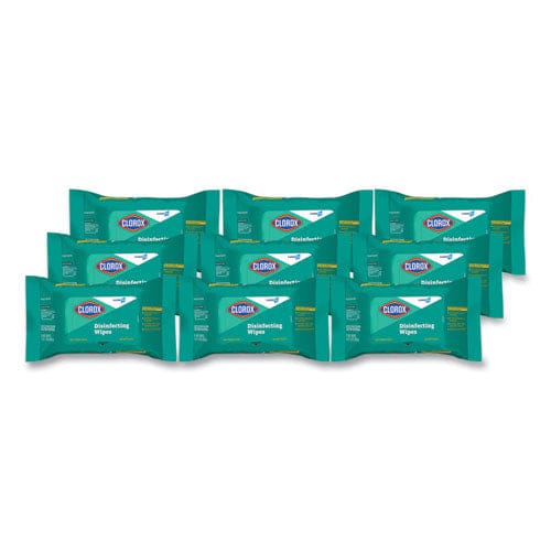 Clorox Disinfecting Wipes On The Go Pack 7.25 X 7 Fresh Scent 70/pack 9 Packs/carton - School Supplies - Clorox®